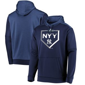 Fantastic New York Yankees Majestic 2019 Postseason Dugout Authentic Pullover Hoodie Navy
