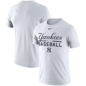 Fantastic New York Yankees Nike Wordmark Practice Performance T Shirt White