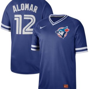Fantastic Nike Blue Jays #12 Roberto Alomar Royal Authentic Cooperstown Collection Stitched MLB Jersey