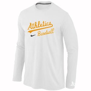 Fantastic Oakland Athletics Long Sleeve MLB T Shirt White