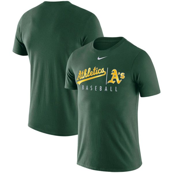Fantastic Oakland Athletics Nike MLB Practice T Shirt Green