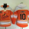 Fantastic Orioles #10 Adam Jones Orange Sawyer Hooded Sweatshirt MLB Hoodie