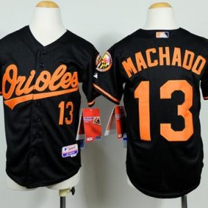 Fantastic Orioles #13 Manny Machado Black Cool Base Stitched Youth MLB Jersey Limited stock Order now to show your love for your team