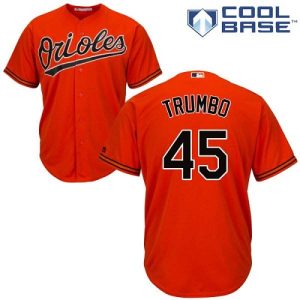 Fantastic Orioles #45 Mark Trumbo Orange Cool Base Stitched Youth MLB Jersey Limited stock Order now to show your love for your team