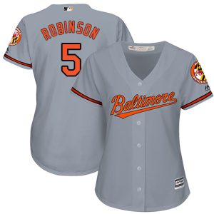 Fantastic Orioles #5 Brooks Robinson Grey Road Women's Stitched MLB Jersey Act fast Only a few left Secure yours today