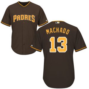 Fantastic Padres #13 Manny Machado Brown New Cool Base Stitched MLB Jersey