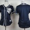 Fantastic Padres Blank Navy Blue Alternate 1 Women's Stitched MLB Jersey Limited stock Order now to show your love for your team