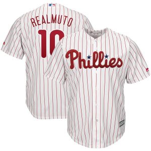 Fantastic Philadelphia Phillies #10 JT Realmuto Majestic Home Cool Base Player Jersey White