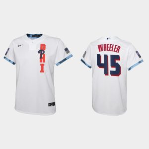 Fantastic Philadelphia Phillies #45 Zack Wheeler Youth 2021 MLB All Star Game White Jersey Retailers boost your inventory Order now to meet customer demand