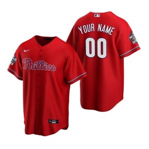 Fantastic Philadelphia Phillies Active Player Custom Red World Series Cool Base Stitched Men's Nike MLB Jersey