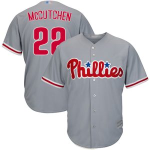 Fantastic Phillies #22 Andrew McCutchen Grey Cool Base Stitched Youth MLB Jersey Retailers boost your inventory Order now to meet customer demand