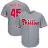 Fantastic Phillies #45 Zack Wheeler Grey Cool Base Stitched Youth MLB Jersey Act fast Only a few left Secure yours today