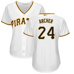 Fantastic Pirates #24 Chris Archer White Home Women's Stitched MLB Jersey Sports enthusiasts seize this opportunity Order now to feel the game excitement