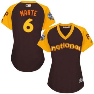 Fantastic Pirates #6 Starling Marte Brown 2016 All Star National League Women's Stitched MLB Jersey Retailers boost your inventory Order now to meet customer demand