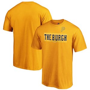 Fantastic Pittsburgh Pirates Majestic 2019 MLB Little League Classic Wordmark T Shirt Gold