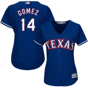 Fantastic Rangers #14 Carlos Gomez Blue Alternate Women's Stitched MLB Jersey Act fast Only a few left Secure yours today