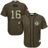 Fantastic Rangers #16 Ryan Rua Green Salute to Service Stitched MLB Jersey
