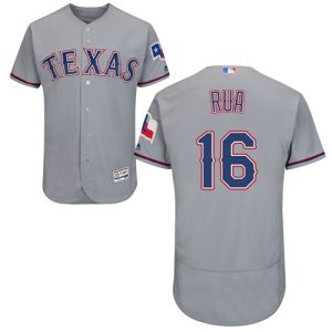 Fantastic Rangers #16 Ryan Rua Grey Flexbase Authentic Collection Stitched MLB Jersey
