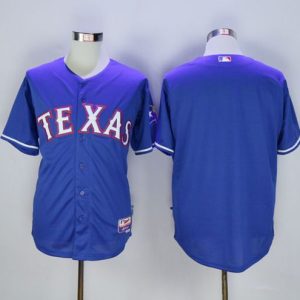 Fantastic Rangers Blank Blue 40th Anniversary Patch Stitched MLB Jersey