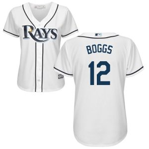 Fantastic Rays #12 Wade Boggs White Home Women's Stitched MLB Jersey Sports fans this is your chance Order soon to be part of the action