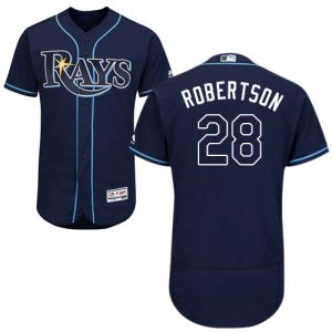 Fantastic Rays #28 Daniel Robertson Dark Blue Flexbase Authentic Collection Stitched MLB Jersey