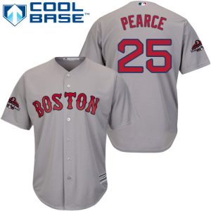 Fantastic Red Sox #25 Steve Pearce Grey New Cool Base 2018 World Series Champions Stitched MLB Jersey