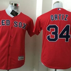 Fantastic Red Sox #34 David Ortiz Red Cool Base Name On Back Stitched Youth MLB Jersey Act fast Only a few left Secure yours today