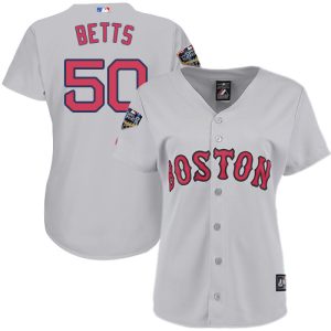Fantastic Red Sox #50 Mookie Betts Grey Road 2018 World Series Women's Stitched MLB Jersey Hurry Exclusive offer Place your order immediately for a great jersey