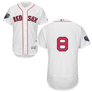 Fantastic Red Sox #8 Carl Yastrzemski White Flexbase Authentic Collection 2018 World Series Stitched MLB Jersey