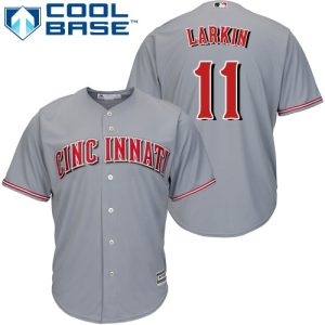 Fantastic Reds #11 Barry Larkin Grey Cool Base Stitched Youth MLB Jersey Sports enthusiasts seize this opportunity Order now to feel the game excitement
