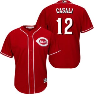 Fantastic Reds #12 Curt Casali Red New Cool Base Stitched MLB Jersey