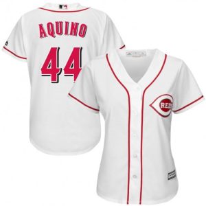 Fantastic Reds #44 Aristides Aquino White Home Women's Stitched MLB Jersey Sports enthusiasts seize this opportunity Order now to feel the game excitement