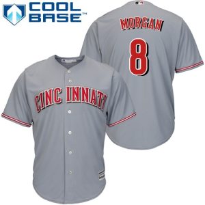 Fantastic Reds #8 Joe Morgan Grey Cool Base Stitched Youth MLB Jersey Retailers boost your inventory Order now to meet customer demand