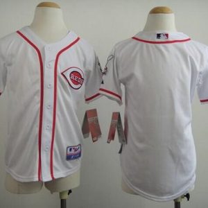Fantastic Reds Blank White Cool Base Stitched Youth MLB Jersey Limited stock Order now to show your love for your team
