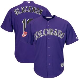 Fantastic Rockies #19 Charlie Blackmon Purple 2019 Spring Training Cool Base Stitched MLB Jersey