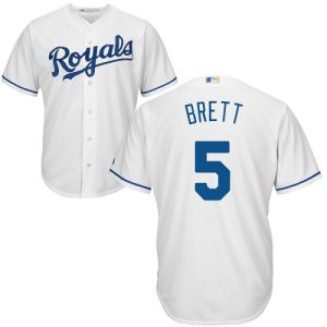 Fantastic Royals #5 George Brett White Cool Base Stitched Youth MLB Jersey For a short time available Grab yours quickly to own a team jersey