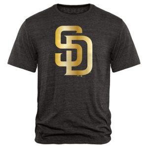 Fantastic San Diego Padres Fanatics Apparel Gold Collection Tri Blend T Shirt Black