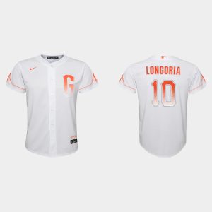 Fantastic San Francisco Giants #10 Evan Longoria Youth 2021 City Connect White Jersey Be among the first buyers Order now to enjoy top notch quality
