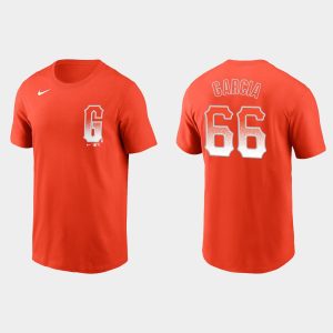 Fantastic San Francisco Giants #66 Jarlin Garcia Men's 2021 City Connect Practice Orange T shirt Limited stock Order now to show your love for your team