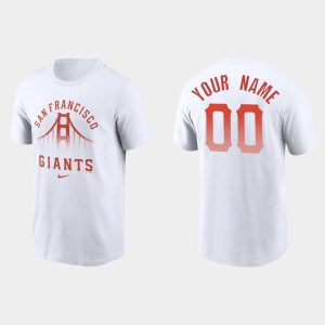 Fantastic San Francisco Giants Custom Men's 2021 City Connect Graphic White T shirt