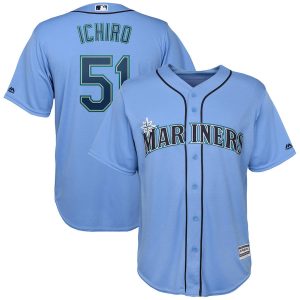 Fantastic Seattle Mariners #51 Ichiro Suzuki Majestic Official Cool Base Player Jersey Blue
