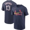Fantastic St. Louis Cardinals #13 Matt Carpenter Nike Name & Number T Shirt Navy Act fast Only a few left Secure yours today
