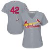 Fantastic St. Louis Cardinals #42 Majestic Women's 2019 Jackie Robinson Day Official Cool Base Jersey Gray Act fast Only a few left Secure yours today