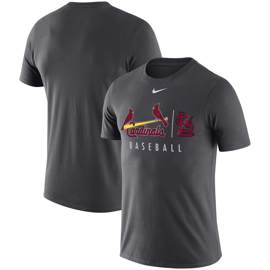 Fantastic St. Louis Cardinals Nike MLB Practice T Shirt Anthracite