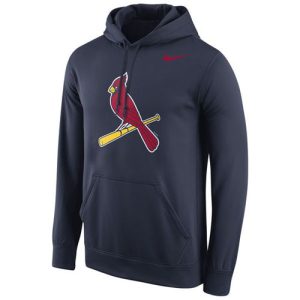 Fantastic St.Louis Cardinals Nike Logo Performance Pullover Navy MLB Hoodie