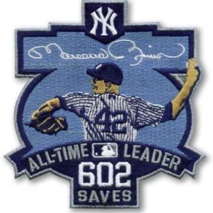Fantastic Stitched New York Yankees 42 Mariano Rivera 602 Saves Jersey Patch