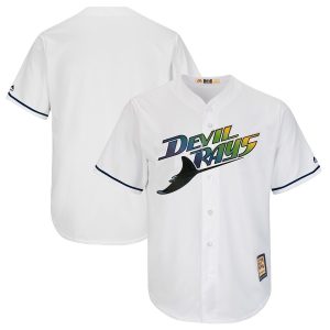 Fantastic Tampa Bay Rays Blank Majestic Turn Back The Clock Home Cooperstown Collection Cool Base Team Jersey White