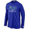 Fantastic Tampa Bay Rays Long Sleeve MLB T Shirt Blue