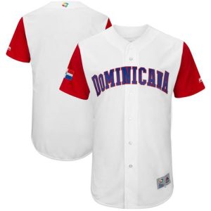 Fantastic Team Dominican Republic Blank White 2017 World MLB Classic Authentic Stitched MLB Jersey