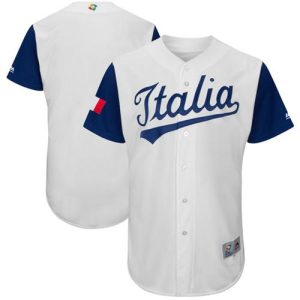 Fantastic Team Italy Blank White 2017 World MLB Classic Authentic Stitched MLB Jersey